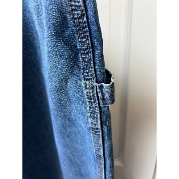 Wrangler Authentics Mens Blue Denim Carpenter Jeans With Utility Pockets 34x32 - Picture 4 of 11